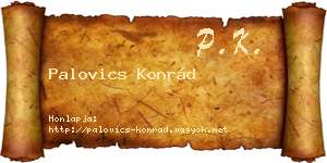Palovics Konrád névjegykártya